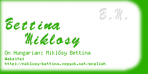 bettina miklosy business card