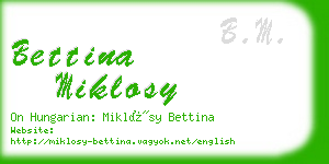 bettina miklosy business card